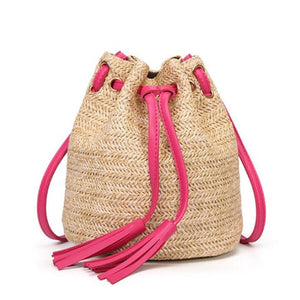 Handmade Knitted Straw Beach Bags